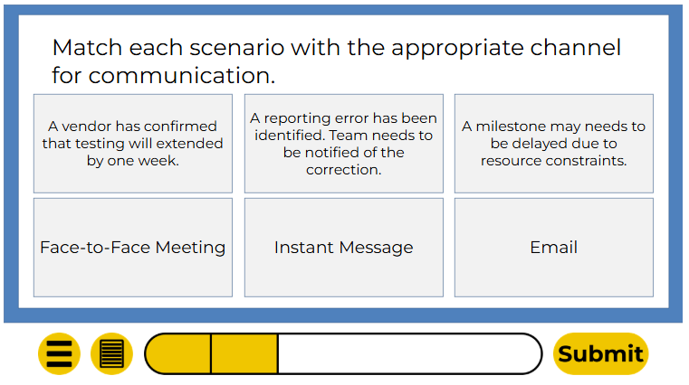 Preview of Matching Application Interaction