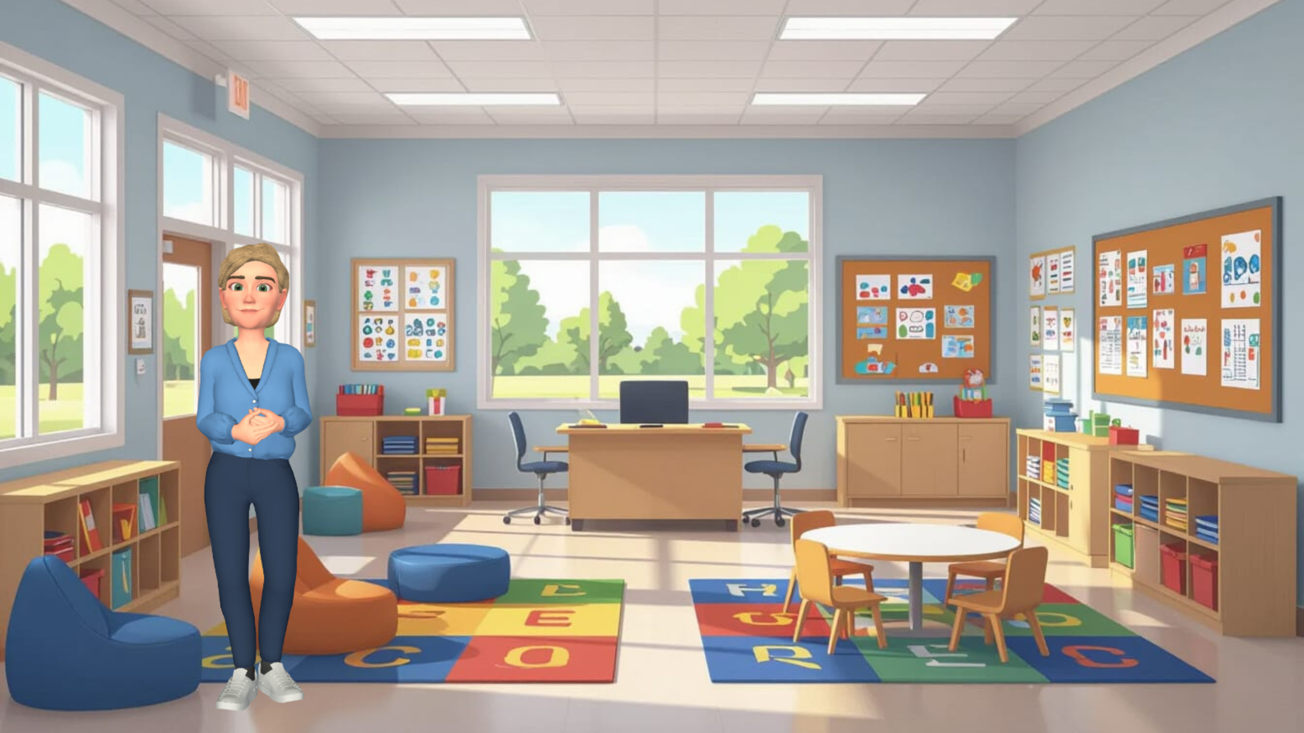 Immersive animated video scenario player framework